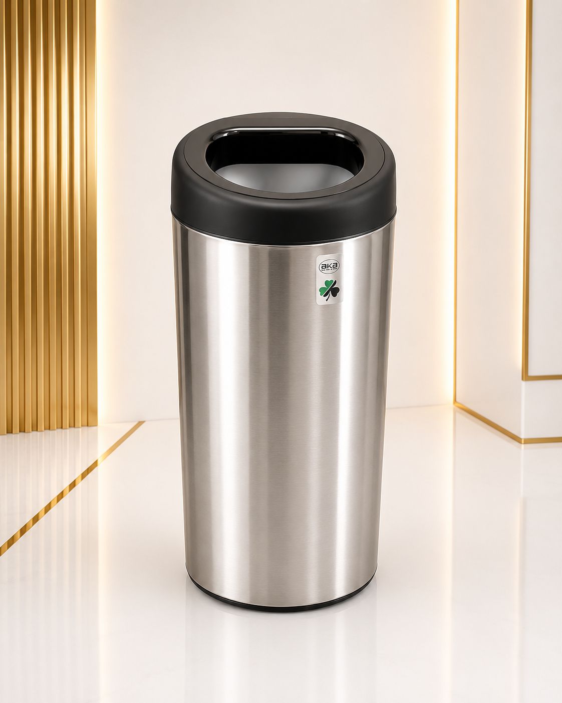 سطل زباله استیل30 لیتر مدل شوت برند آکا